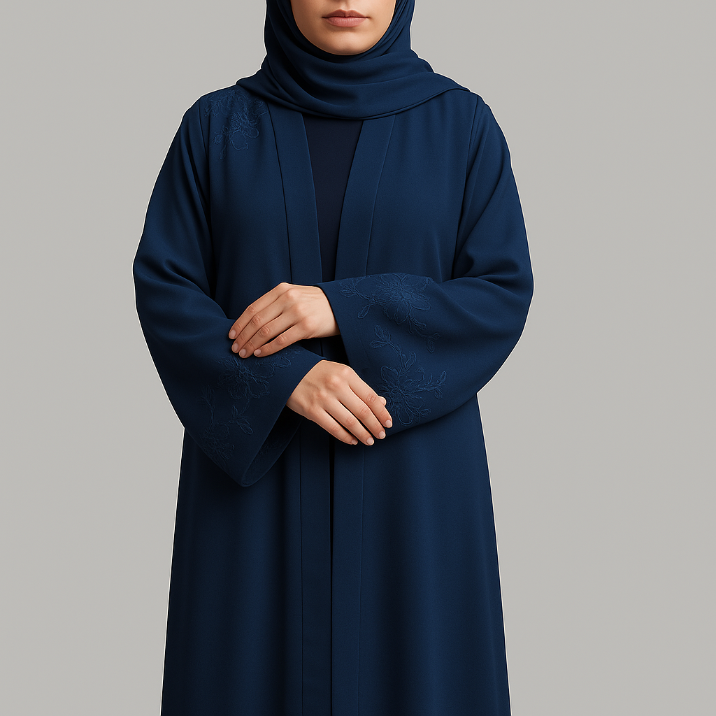Maira Navy Blue Abaya – Class in Every Curve