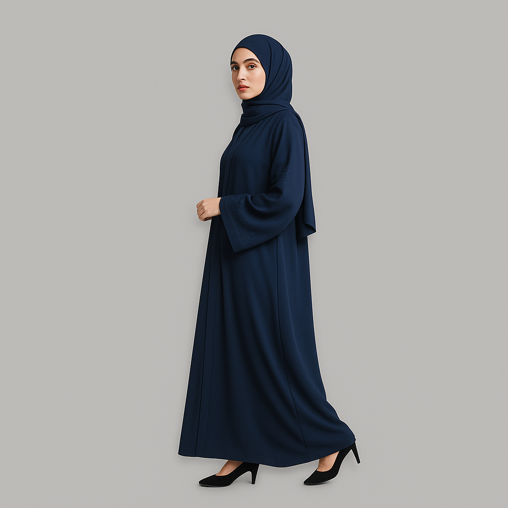 Maira Navy Blue Abaya – Class in Every Curve