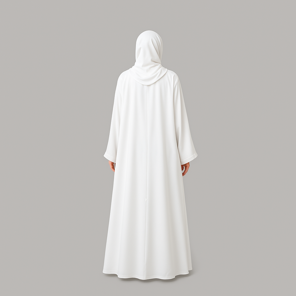 Haya White Abaya – Pure Elegance, Peaceful Presence