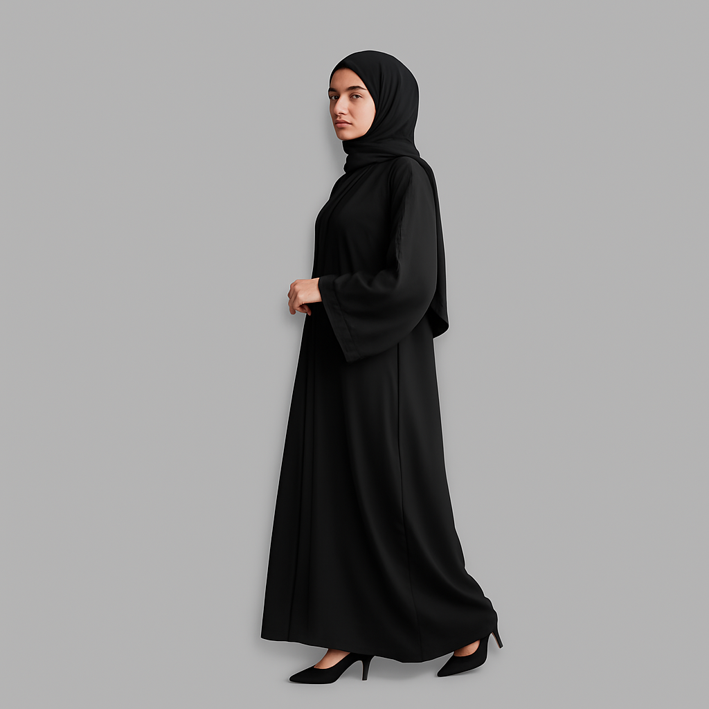 Noor Black Abaya – Elegant Flow with Modesty