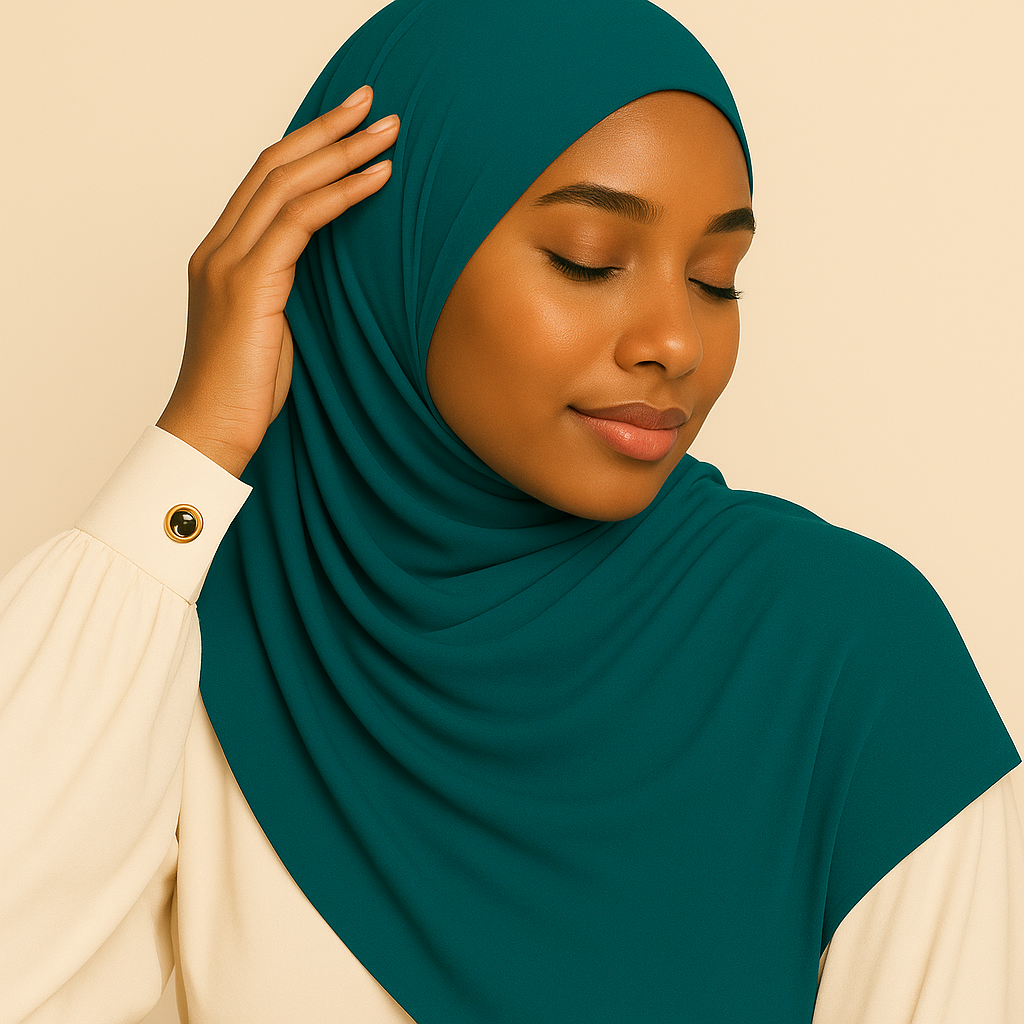 Noir Grace Hijab – Classic Black Elegance