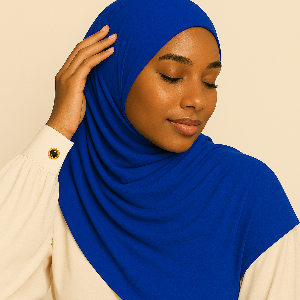 Noir Grace Hijab – Classic Black Elegance