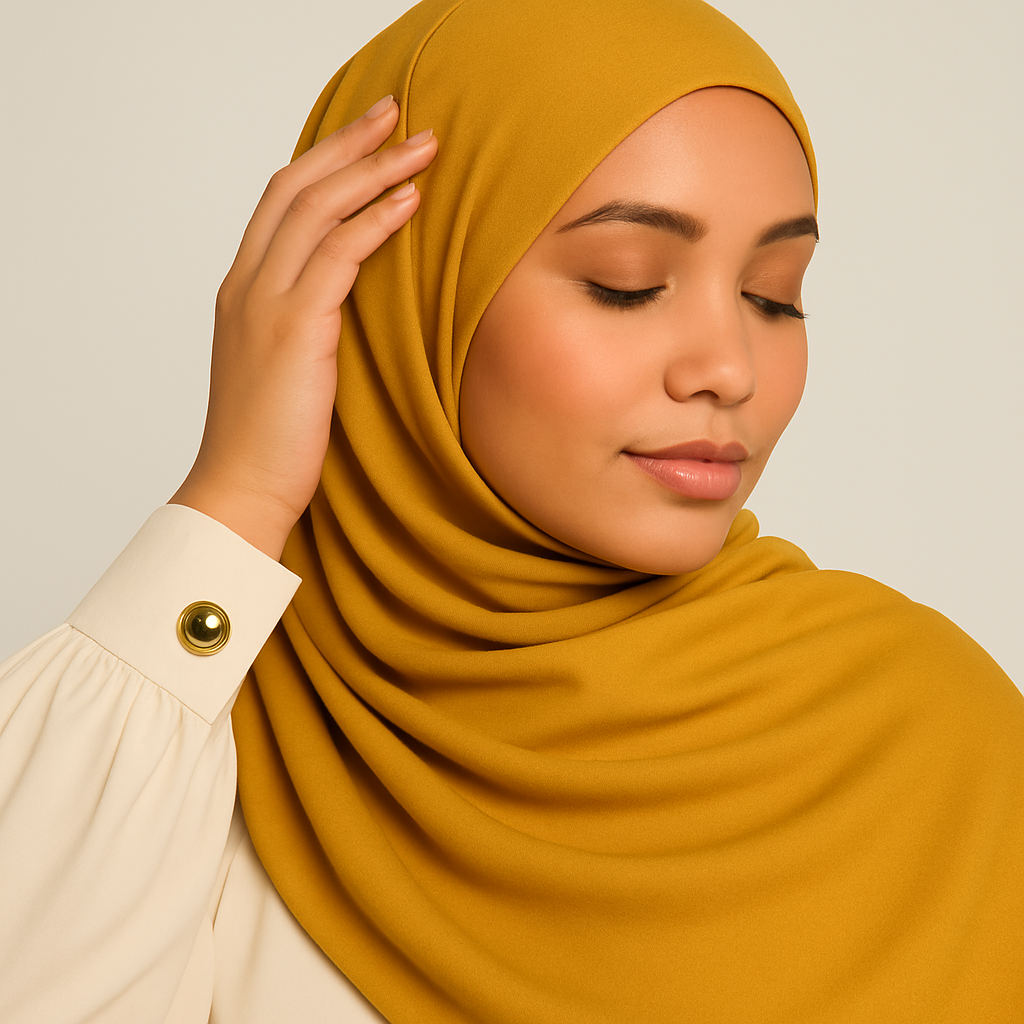 Noir Grace Hijab – Classic Black Elegance
