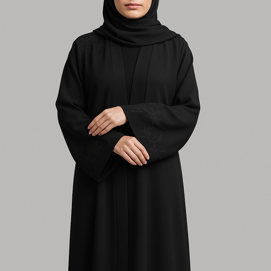 Noor Black Abaya – Elegant Flow with Modesty