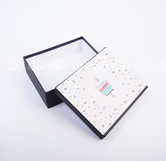 Happy Birthday Gift Box - Fun Confetti Cake Design