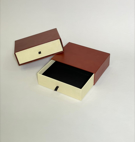 Premium Drawer-Style Date Gift Box - Maroon & Ivory