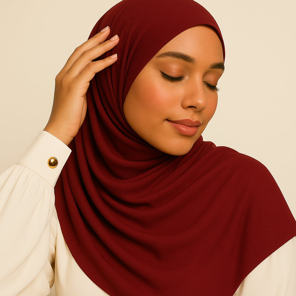 Noir Grace Hijab – Classic Black Elegance